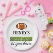 1年目のサッカー少年の誕生日 ペーパープレート (パーティー)