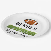 1年目のサッカー少年の誕生日 ペーパープレート (アングル)