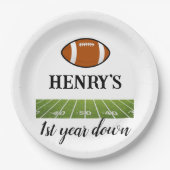 1年目のサッカー少年の誕生日 ペーパープレート (正面)