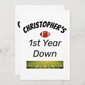 1年目のサッカー少年の誕生日 招待状 (正面/裏面)