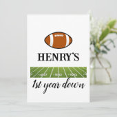 1年目のサッカー少年の誕生日 招待状 (スタンド正面)