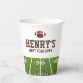 1年目のサッカー少年の誕生日 紙コップ (正面)