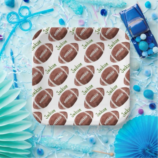 1年目のダウンサッカーの最初の誕生日 ペーパープレート (パーティー)