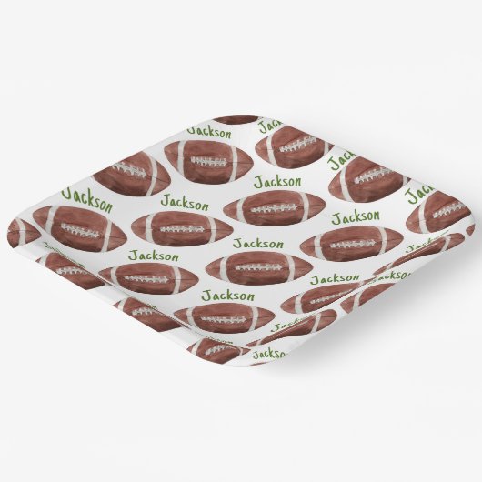 1年目のダウンサッカーの最初の誕生日 ペーパープレート (傾斜あり)