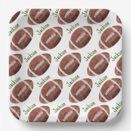 1年目のダウンサッカーの最初の誕生日 ペーパープレート