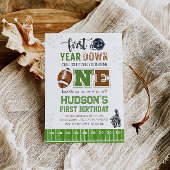 1年目のダウンサッカーの最初の誕生日 招待状