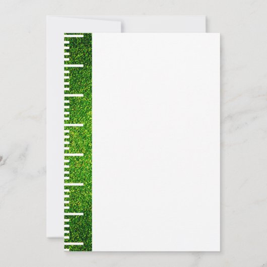 1年目のダウンサッカーテーマ男の子の誕生日パーティー 招待状 (裏面)