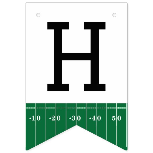 1年目のダウンサッカーハッピーバースデーバナー バンティングフラッグ (第2の旗)