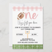 1年目のダウンサッカー招待状、最初の誕生日 招待状 (正面)