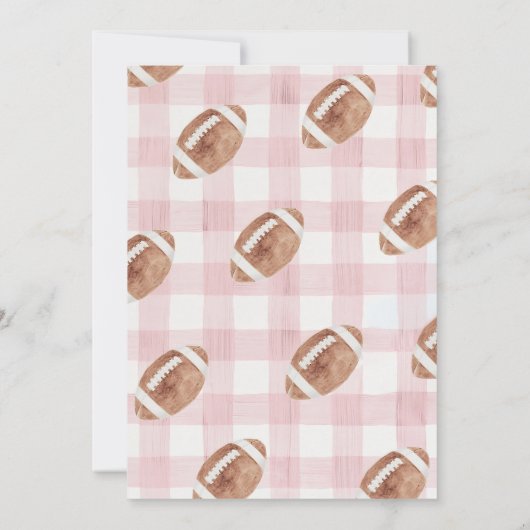 1年目のダウンサッカー招待状、最初の誕生日 招待状 (裏面)