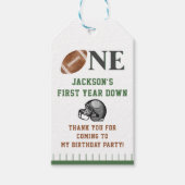 1年目のダウンサッカー誕生日ありがとう ギフトタグ (正面)