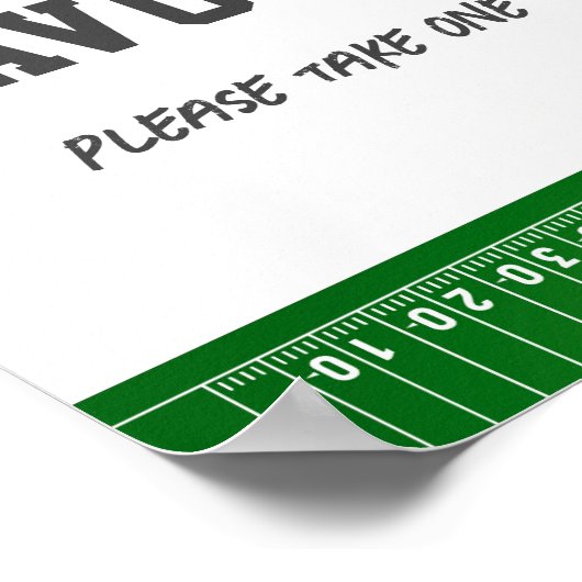 1年目のダウンサッカー誕生日好意サイン ポスター (角)