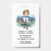 1年目のダウンサッカー誕生日VIPパス バッジ (裏面)