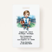 1年目のダウンサッカー誕生日VIPパス バッジ (裏面)