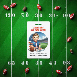 1年目のダウンサッカー誕生日VIPパス バッジ