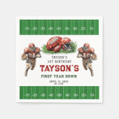 1年目のダウンサッカー1回目の誕生日パーティー スタンダードカクテルナプキン (正面)