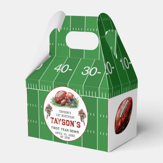 1年目のダウンサッカー1回目の誕生日パーティー フェイバーボックス (正面サイド)