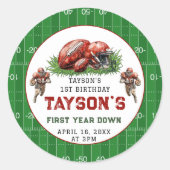 1年目のダウンサッカー1回目の誕生日パーティー ラウンドシール (正面)