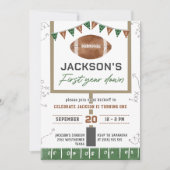 1年目のダウンサッカー1回目の誕生日パーティー 招待状 (正面)