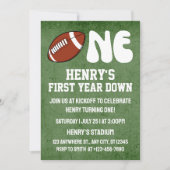 1年目のダウンサッカー1回目の誕生日パーティー 招待状 (正面)