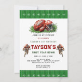 1年目のダウンサッカー1回目の誕生日パーティー 招待状 (正面)