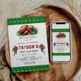 1年目のダウンサッカー1回目の誕生日パーティー 招待状