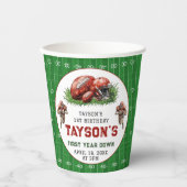 1年目のダウンサッカー1回目の誕生日パーティー 紙コップ (正面)