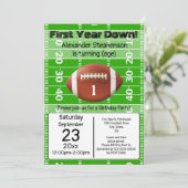 1年目のダウンサッカー1番目の誕生日パーティーインビタ 招待状 (スタンド正面)