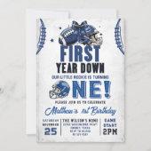 1年目のダウンサッカー1番目の誕生日招待状 招待状 (正面)