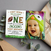 1年目のダウンサッカー1番目の誕生日招待状 招待状