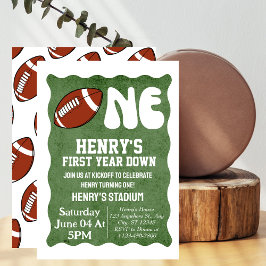 1年目のダウンサッカー1st誕生日パーティー波形 招待状