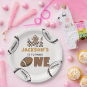 1年目のダウンサッカー1st誕生日紙プレート ペーパープレート (パーティー)