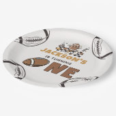 1年目のダウンサッカー1st誕生日紙プレート ペーパープレート (アングル)