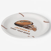 1年目のダウンサッカー1st誕生日紙プレート ペーパープレート (アングル)