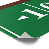 1年目のダウンマイルストーンボード最初の誕生日の統計 ポスター (角)