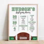 1年目のダウンマイルストーンボード最初の誕生日の統計 ポスター