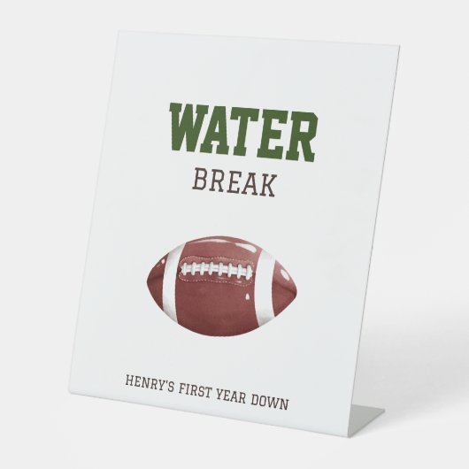 1年目のダウン水壊サッカー誕生日 台座サイン (正面)