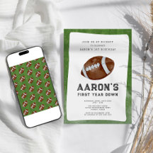 1年目のダウン男の子サッカー1st誕生日パーティー