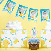 1年目のフォトウォーターカラーダックバナー バンティングフラッグ