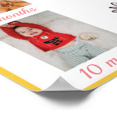 1年目のフローラの毎月の写真 ポスター (角)