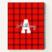 1年目のベビーマイルストーンレッドタータンチェックフォトアルバム ノートブック (裏面)