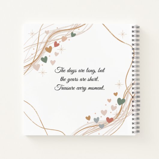 1年目のベビー仕訳帳 | カスタマイズ ノートブック (裏面)