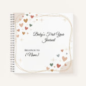 1年目のベビー仕訳帳 | カスタマイズ ノートブック (正面)