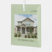 1年目のホームフォトグモダンリーンガラスオーナメント ガラスオーナメント (正面左)