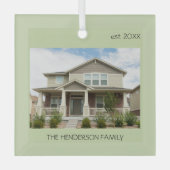 1年目のホームフォトグモダンリーンガラスオーナメント ガラスオーナメント (正面)