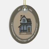 1年目のホーム実在エステートバイヤーパーソナライズされた セラミックオーナメント (右)