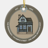1年目のホーム実在エステートバイヤーパーソナライズされた セラミックオーナメント (正面)