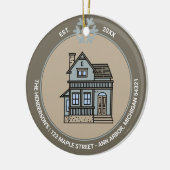 1年目のホーム実在エステートバイヤーパーソナライズされた セラミックオーナメント (左)