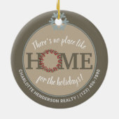 1年目のホーム実在エステートバイヤーパーソナライズされた セラミックオーナメント (裏面)