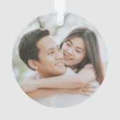 1年目のポインセチア婚約したフローラのクリスマス オーナメント (裏面)